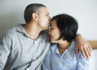 A couple's intimate moment